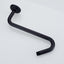 Brazo ducha forma S negro mate 12pulg acero inox