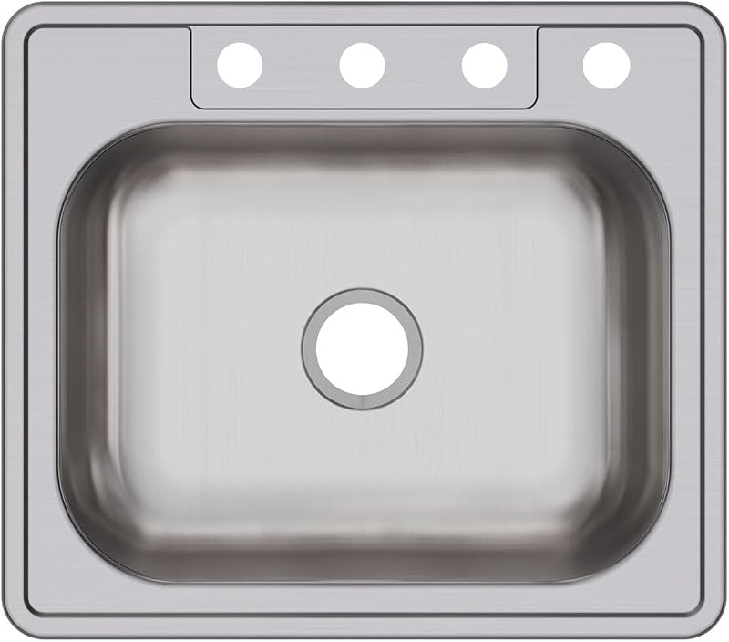 Fregadero una taza acero inox sobreponer