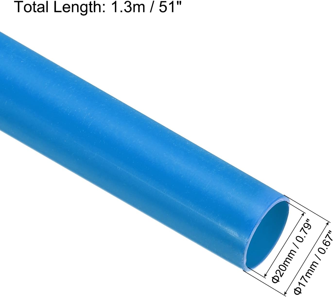 Tubo PVC 51pulg azul para cableado eléctrico set 4