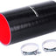 Manguera silicona 8" 4 capas larga recta negro rojo