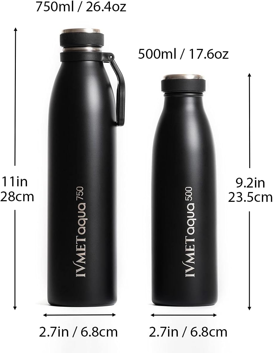 Botella agua acero inox aislamiento vacío 25.3oz deporte