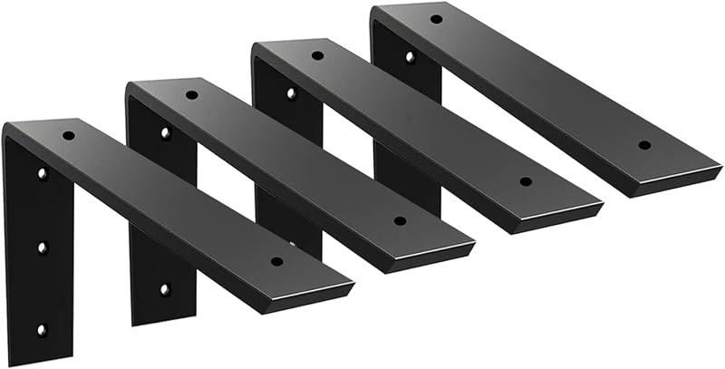 4 Soporte encimera 8" 3/8" grosor estante L para cuarzo