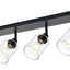 Foco techo metal 6 luces ajustables baño negro