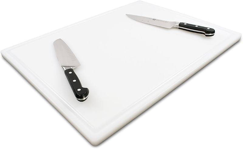 Tabla cortar 24x18pulg ranura jugos carne plástico HDPE