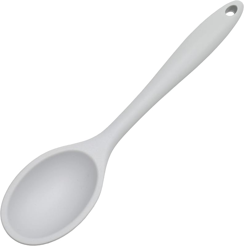 Cuchara silicona para untar 11pulg gris