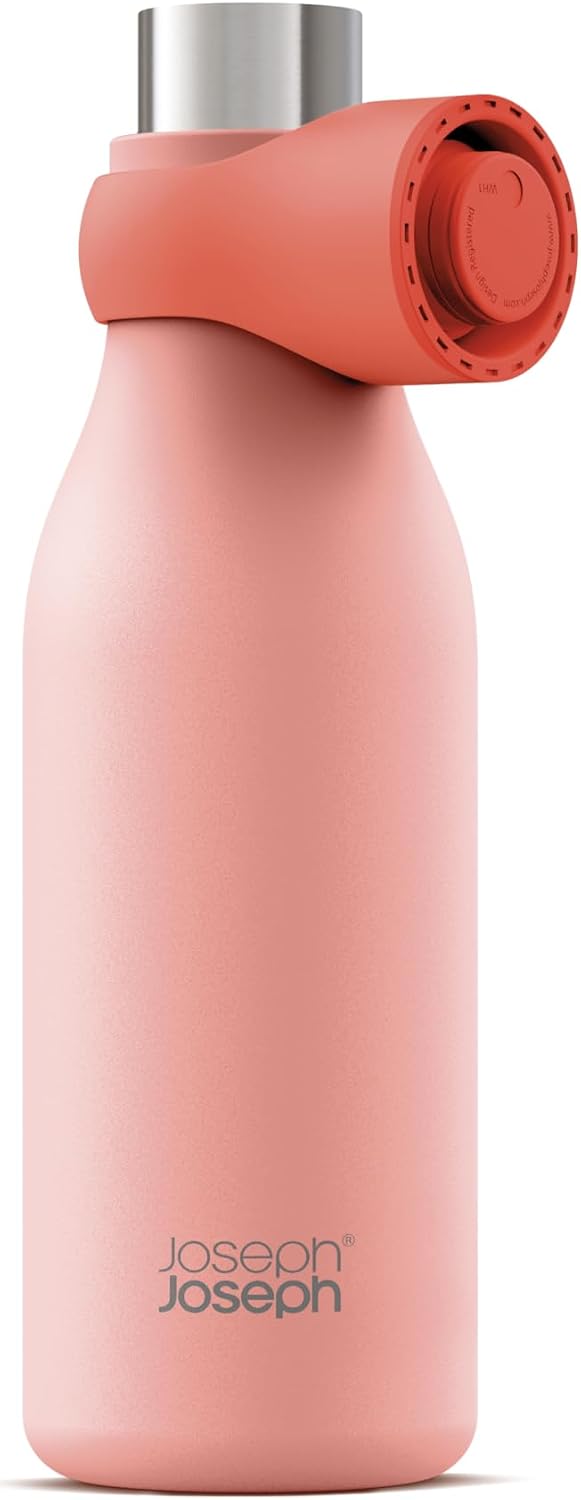 Botella agua aislada vacío 17oz color coral