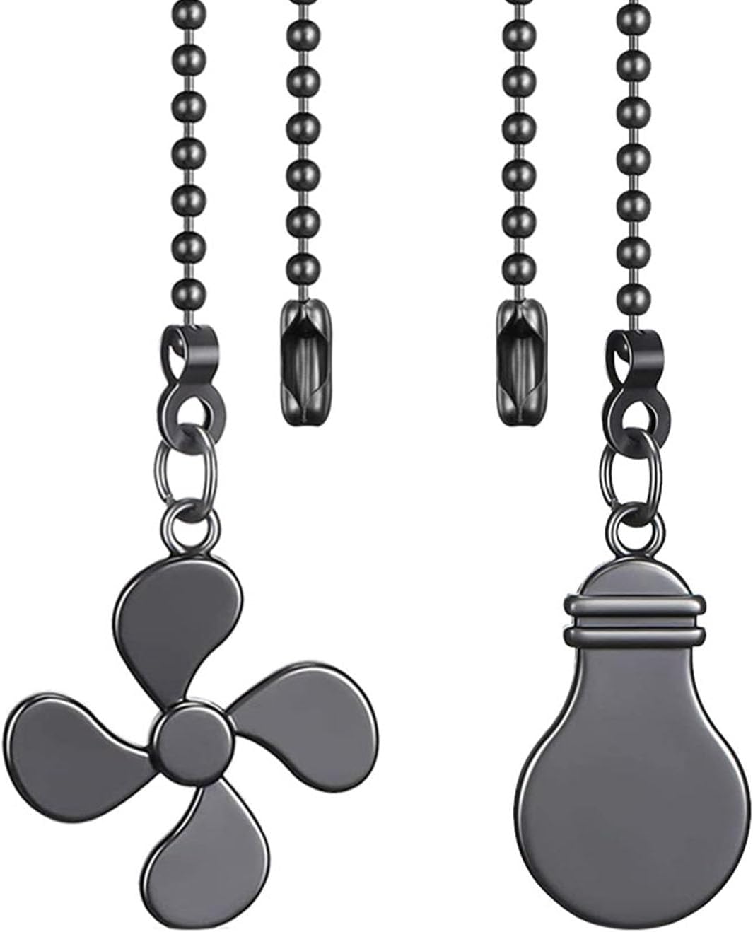 2 Cadenas Metal Ventilador 12pulg Conector Bola