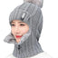 Gorro polar mujer invierno bufanda y máscara