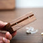 Caja madera doble para anillos grabada compromiso boda