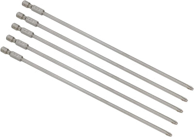 Brocas destornillador PH2 1/4pulg 8pulg 5uds