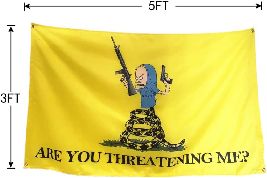 Bandera 3x5ft Are You Threatening Me dormitorio