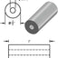 Espaciador aluminio 3/4x1/4 sin rosca para pernos 1/4 o M6