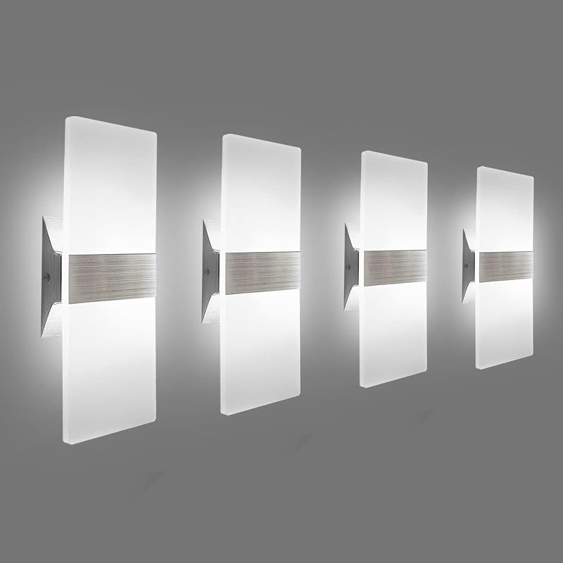 Aplique pared LED 10W pack 4 luz ascendente sala estar