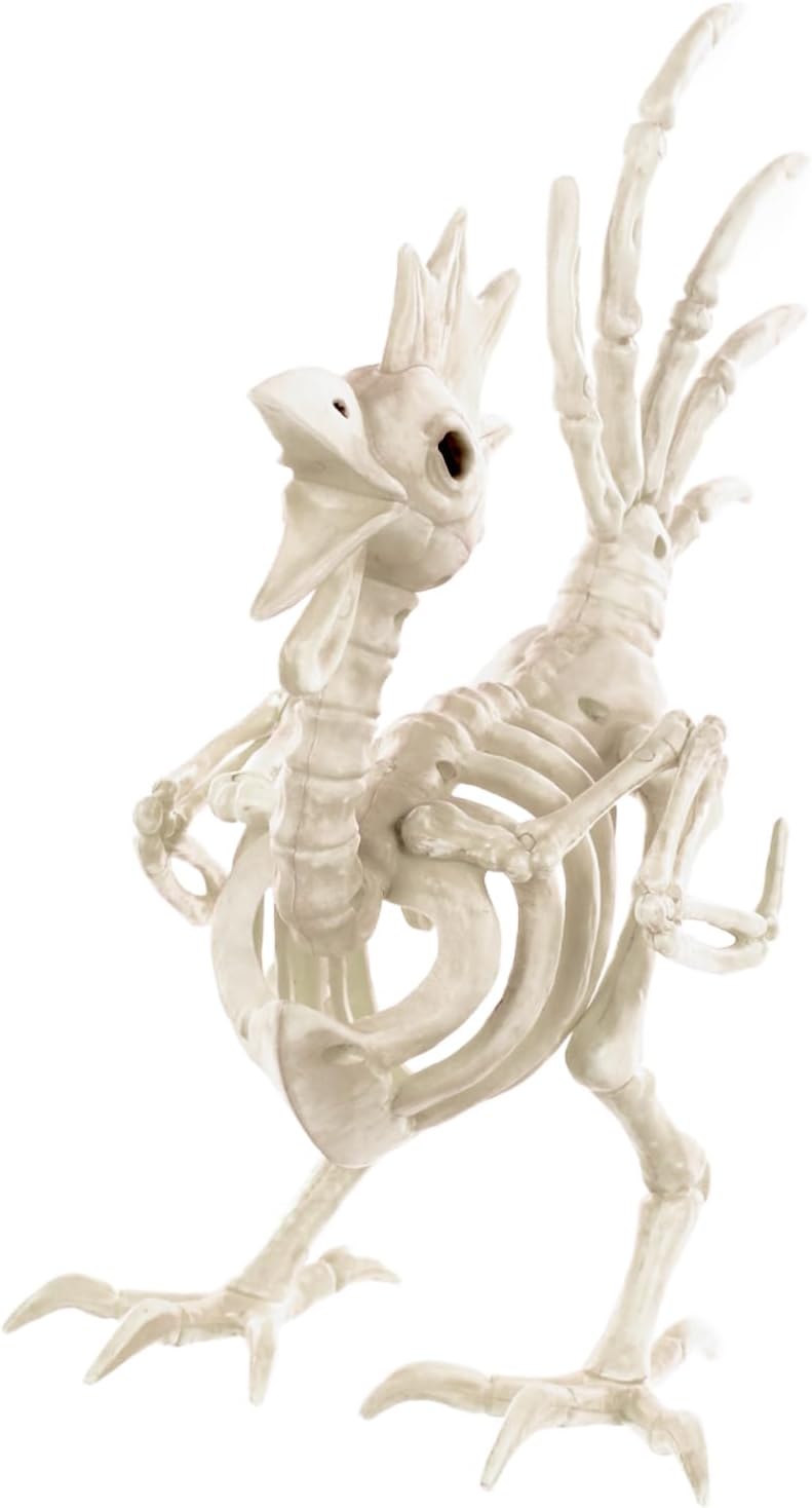 Decoración Halloween gallo esqueleto 12pulg