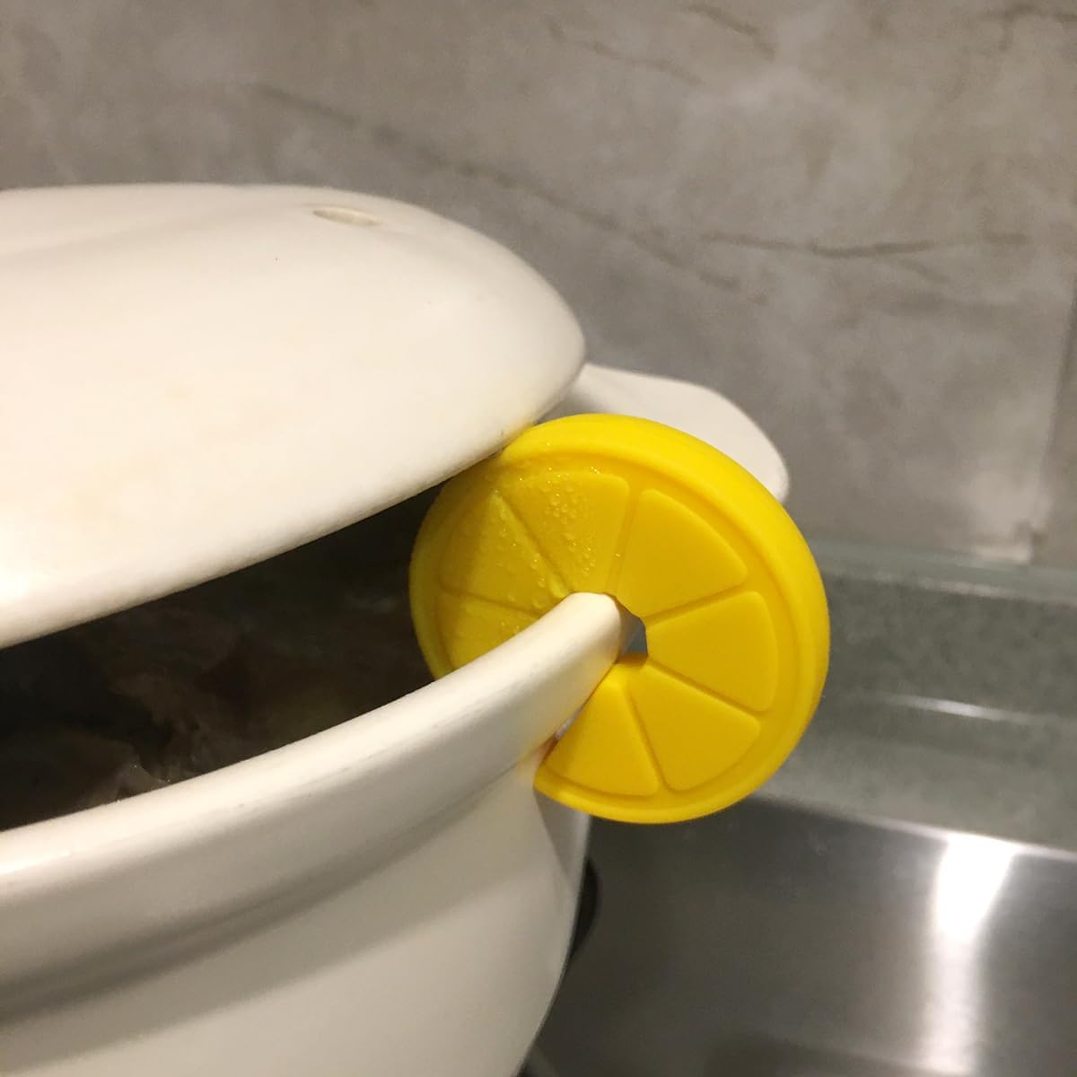 2 Pzas Soporte Tapa Olla Silicona Anti Derrame
