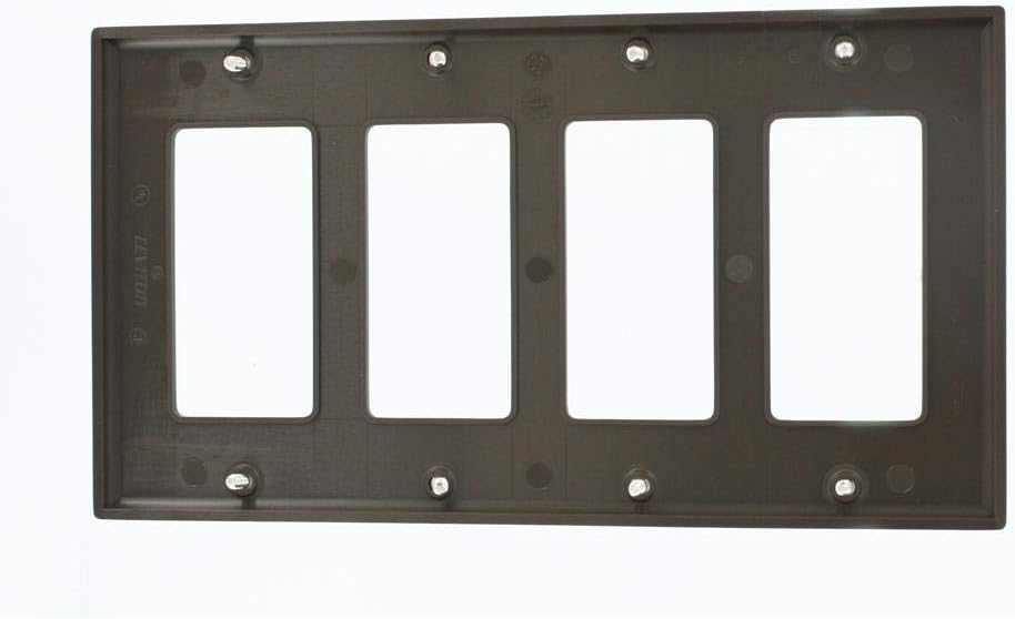 Placa decorativa GFCI para pared termoplástico marrón