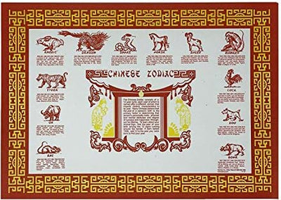 Manteles individuales papel zodiaco chino 50