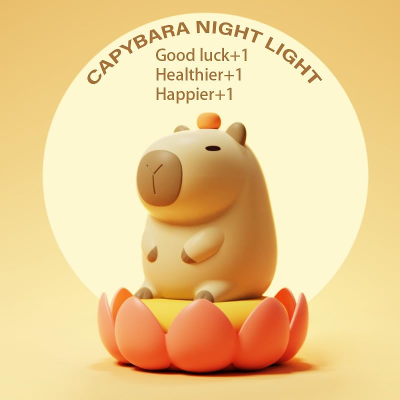 Luz de noche capybara LED recargable ajustable para niños