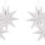 6 Linternas Papel Estrella 9 Puntas Colgantes Blanco