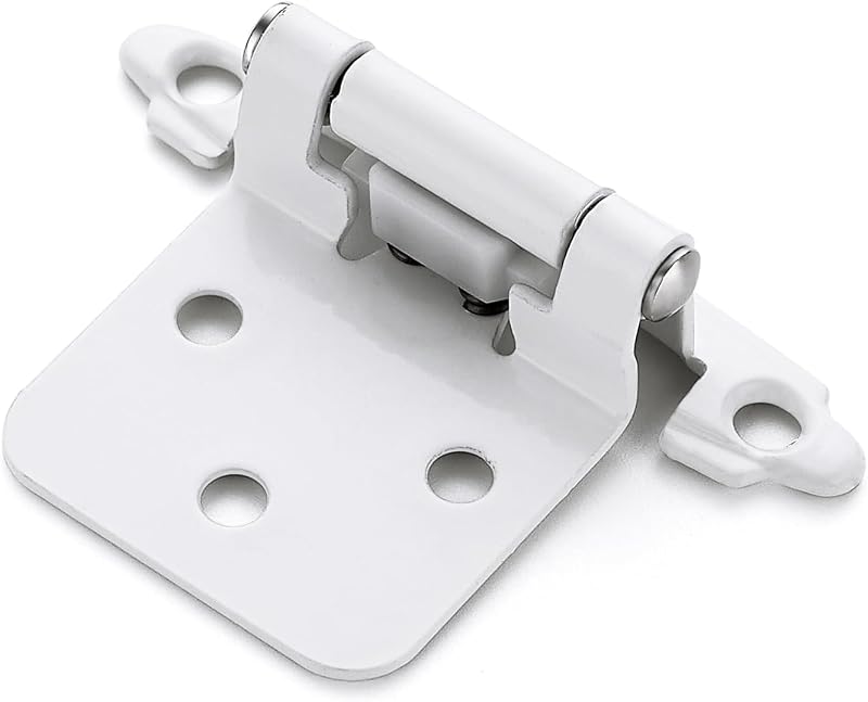 30 Bisagras Blancas Autocierre para Gabinetes Cocina 1/2"