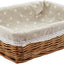 Cesta mimbre rectangular para artes y manualidades