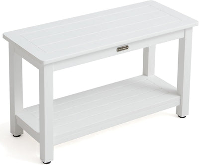 Banco ducha 30pulg blanco asiento spa impermeable