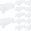 12 Manteles Blancos 6x102pulg Tela Poliéster Bodas