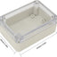 Caja eléctrica ABS IP65 impermeable con cubierta transparente gris