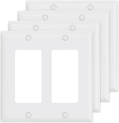 Platos decorativos pared 4.53x4.57pulg termoplástico pack 4 blanco