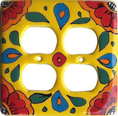 Placa interruptor doble salida Canary Talavera