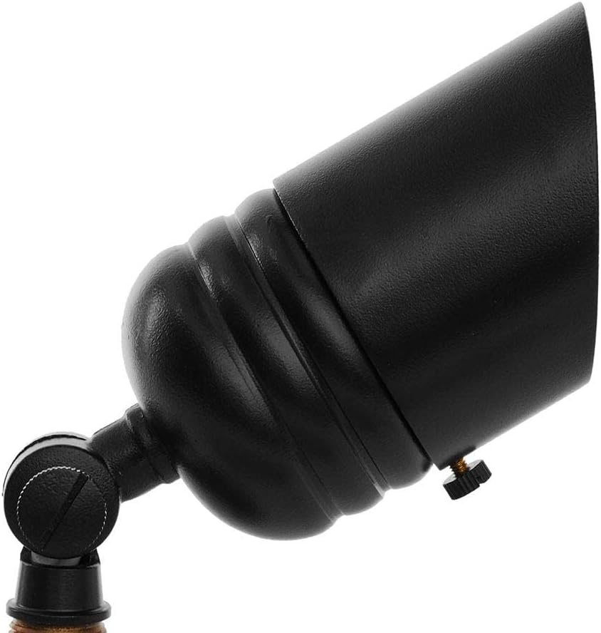 Foco exterior latón 12V negro para jardín y casa