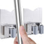 Organiz. escoba trapeador acero inox pared cocina baño
