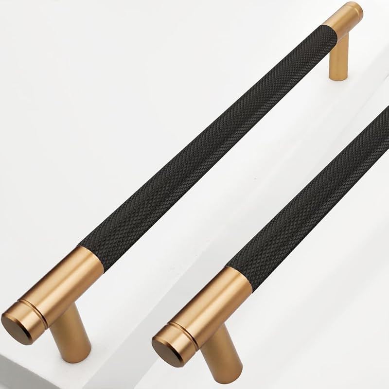 30 Tiradores Gabinete 7.5" Bronce y Negro Moleteados
