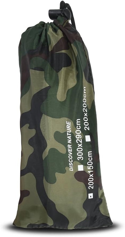 Lona camuflaje impermeable camping 6.6x6.6pies