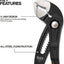 Alicates ajustables 7" Klein Tools diseño compacto mordaza V
