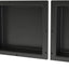 Estante ducha empotrado triple nicho negro 48x14x4pulg