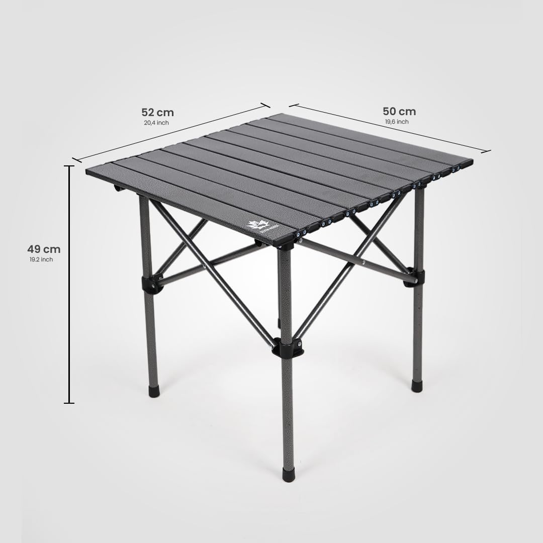 Mesa camping plegable acero carbono ligera portátil
