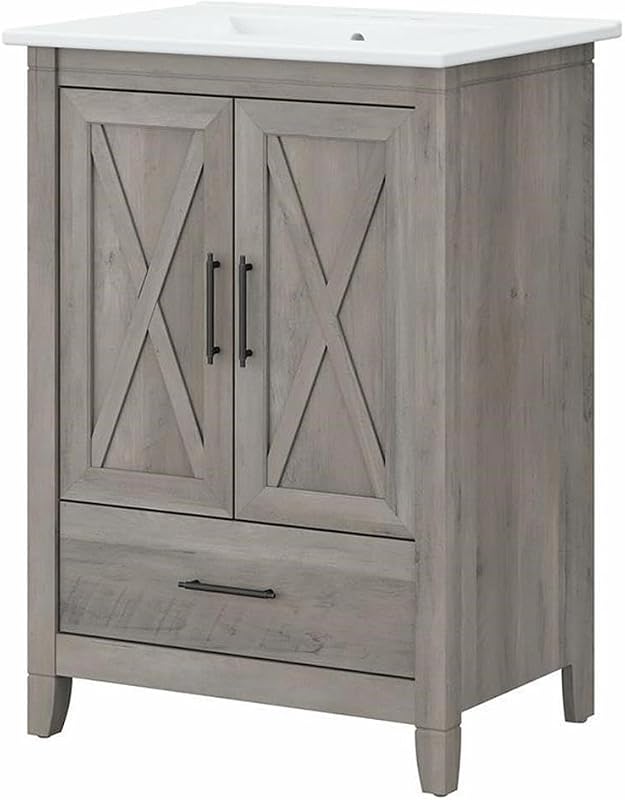 Tocador baño lavabo 24w gris madera flotante