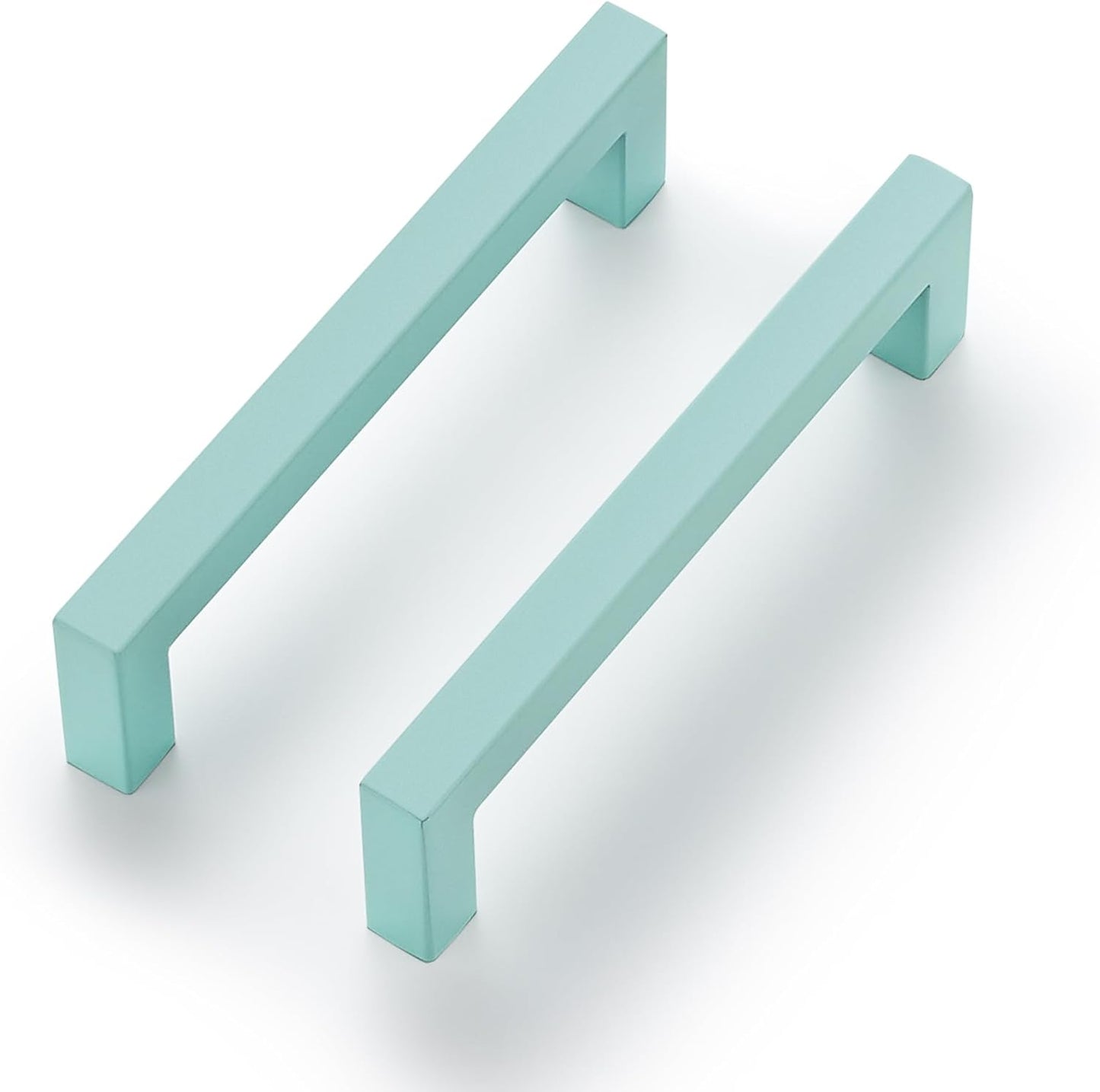 Manija cuadrada para gabinete cocina 5pulg verde