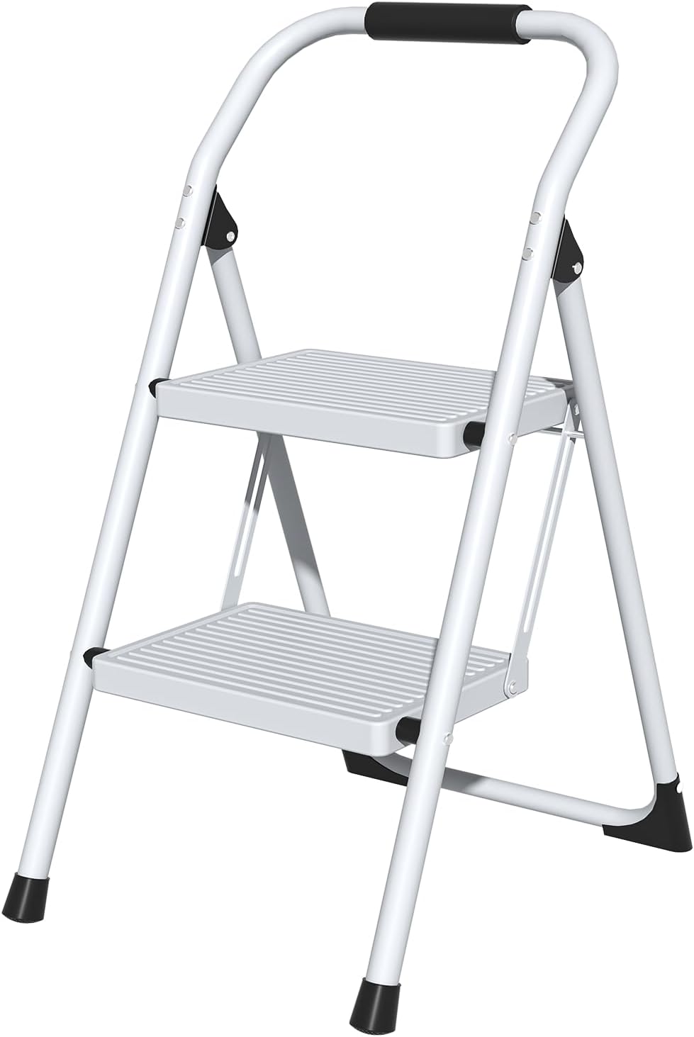 Escalera 2 escalones taburete cocina plegable con pasamanos