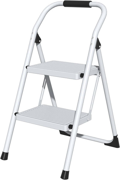 Escalera 2 escalones taburete cocina plegable con pasamanos