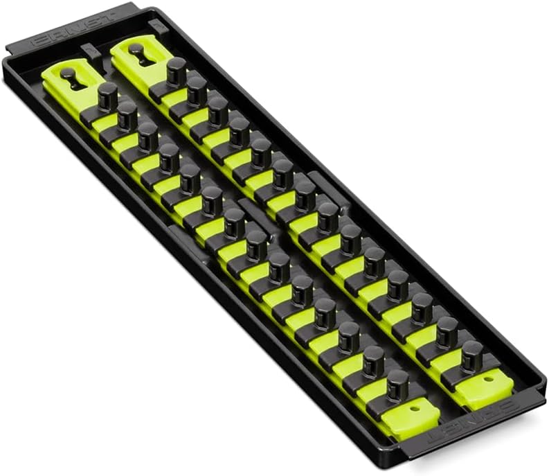 Rieles organiz. enchufes 13" 3/8" caja herramientas