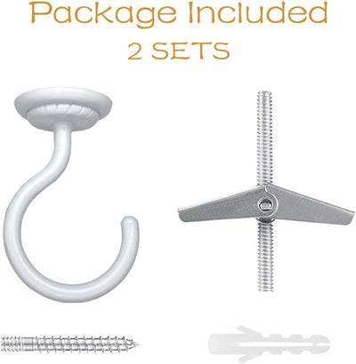 Gancho techo con accesorios para plantas 2 set blanco