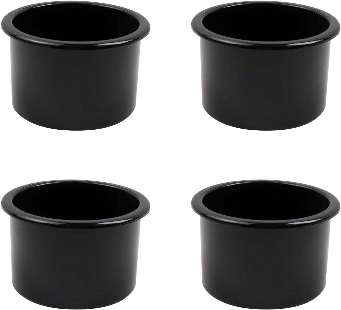 4 Portavasos Plástico Negro 4x2.6" Repuesto Sofá Reclinable