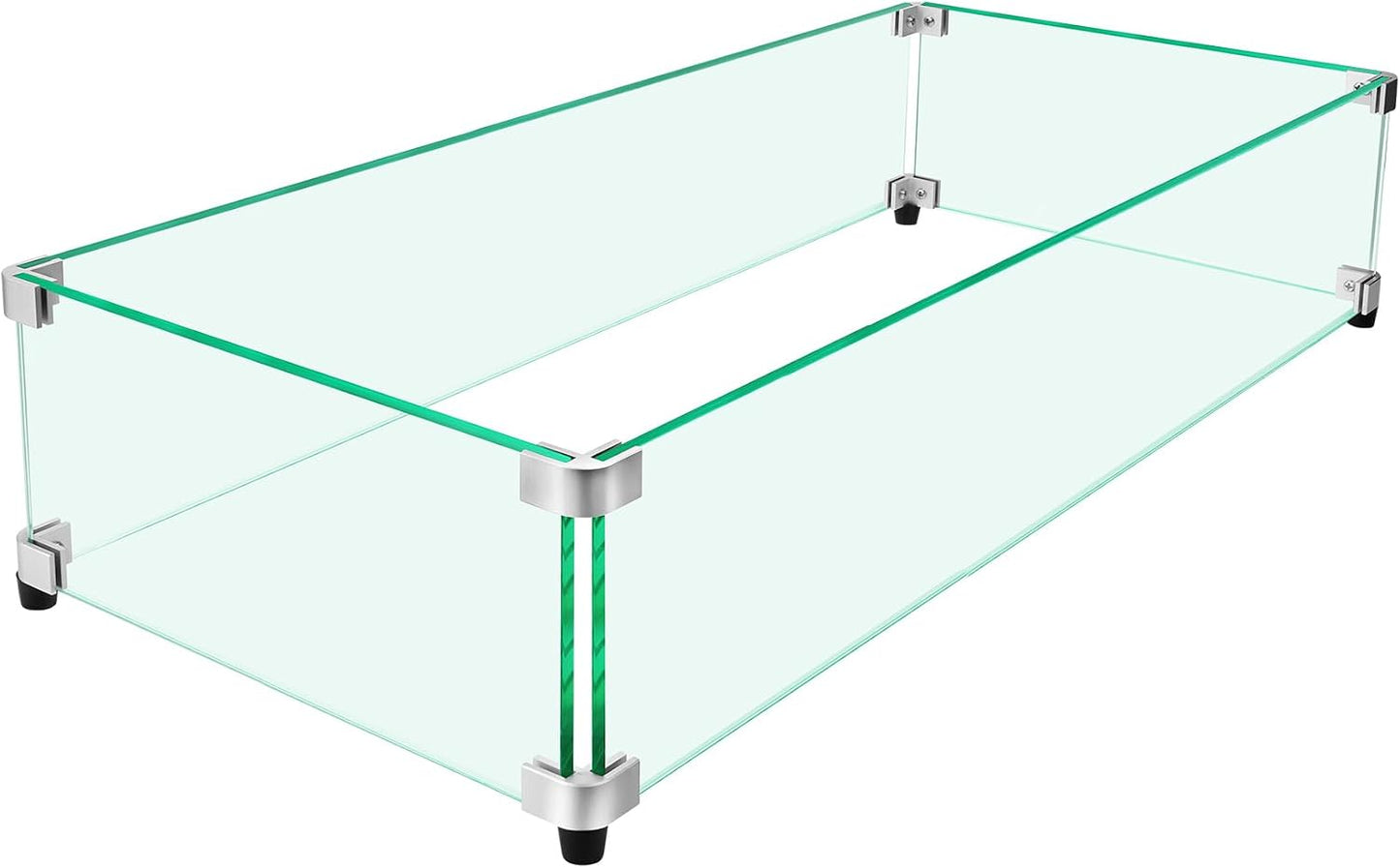 Protector viento hoguera 31.5x14.5" vidrio templado