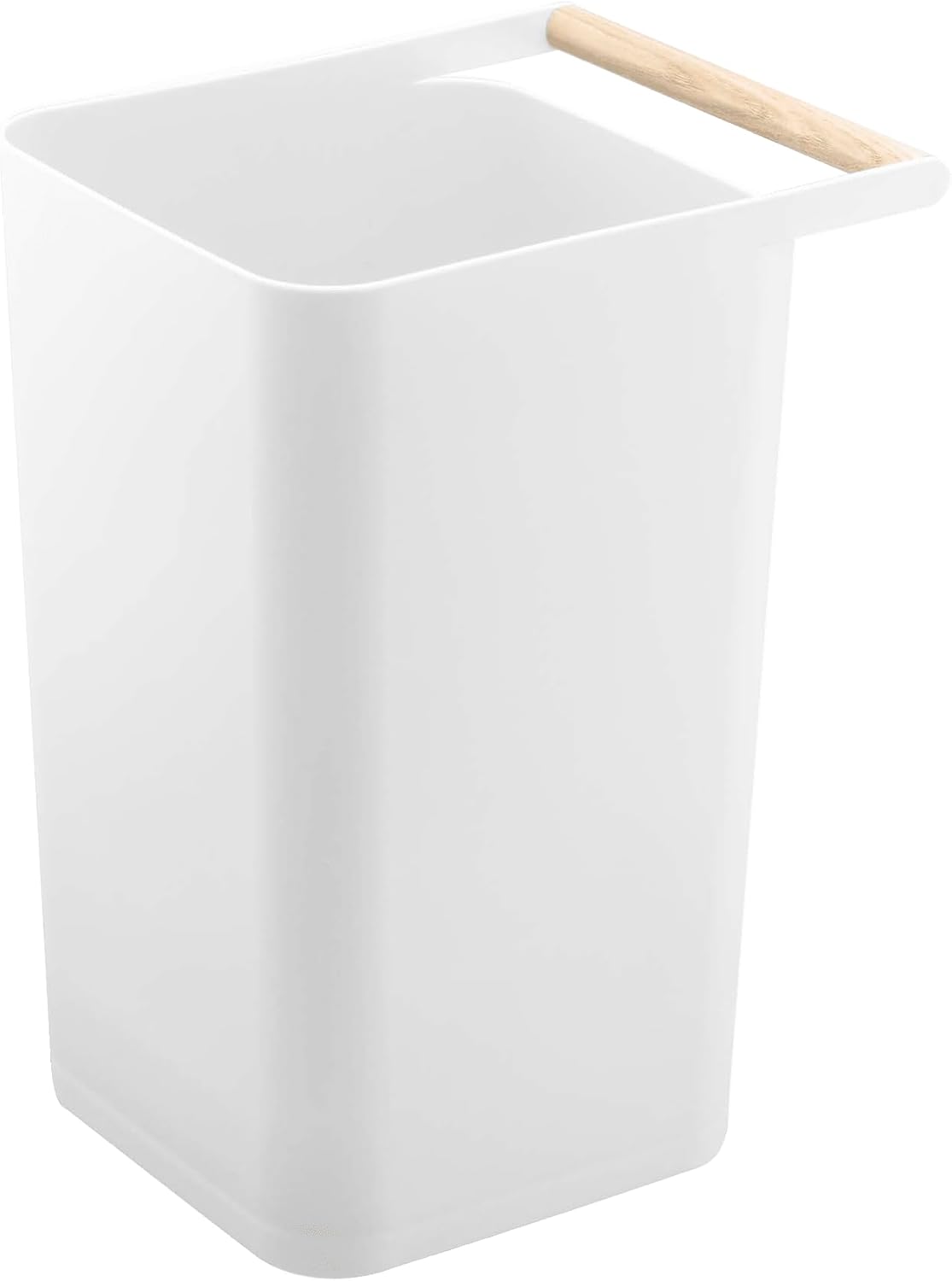 Papelera cuadrada plástico blanco para hogar