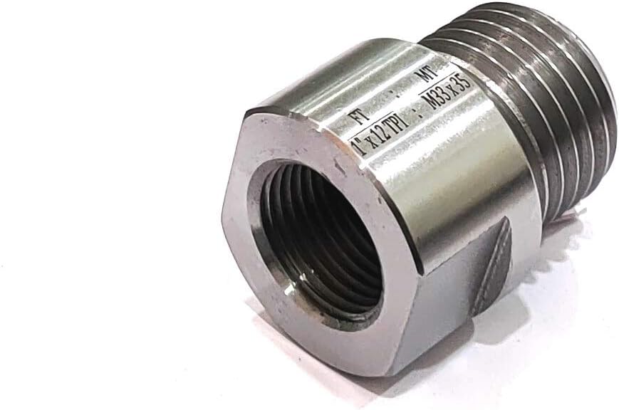 Adaptador husillo torno carpintería FT 1'' X 12 TPI M33