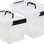 Caja almacenamiento 6qt plástico tapa transparente pack 2
