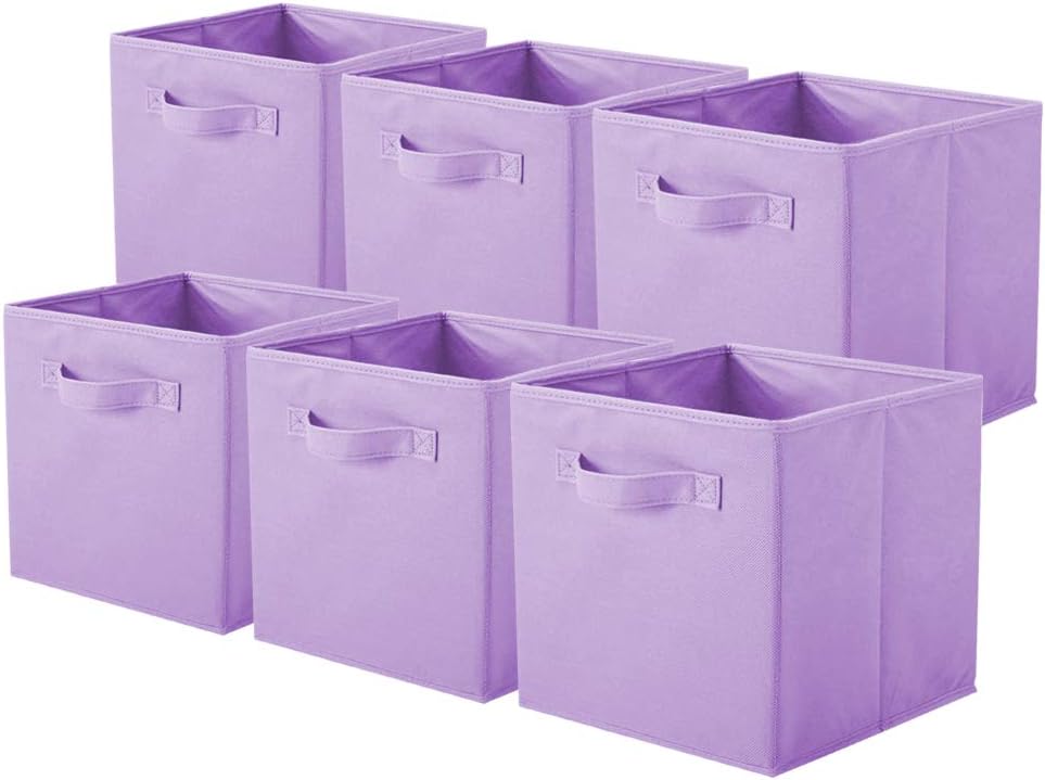 Cubos plegables tela con asas 10.5x11" organiz. armario