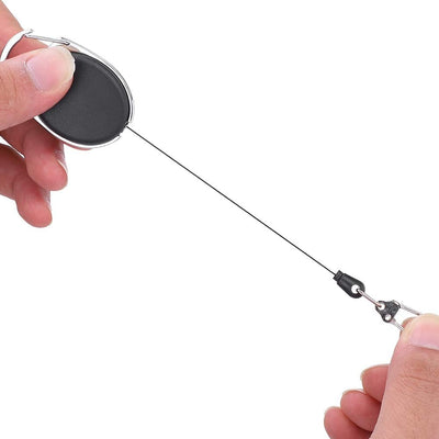 Llavero antirrobo con carretes retráctiles para llaves y anillos